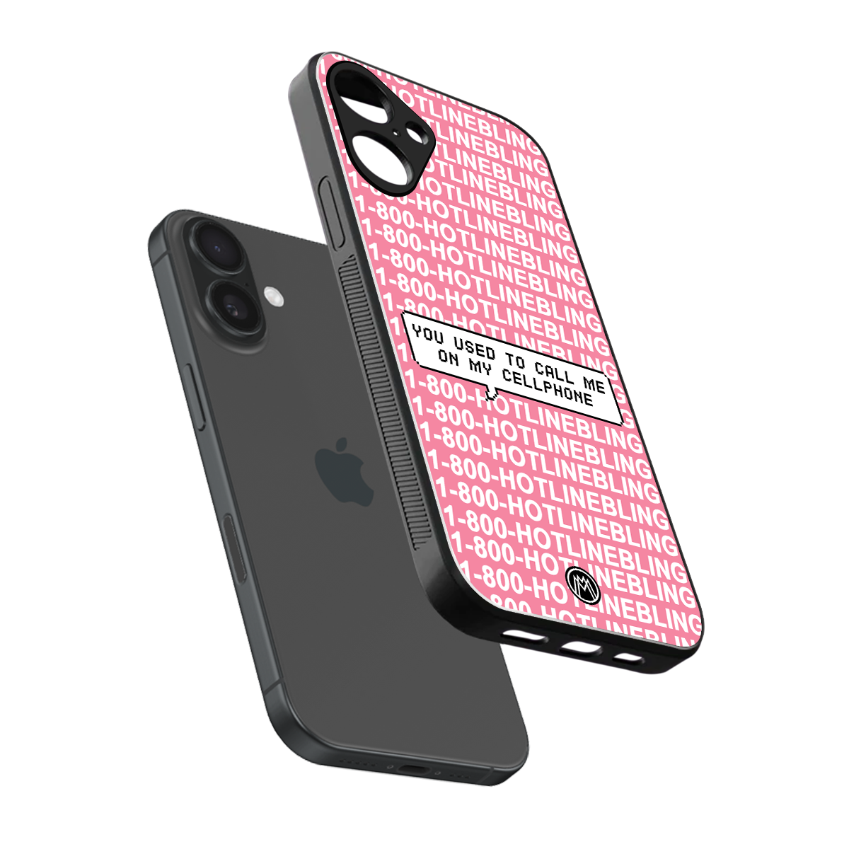 1800 hotline bling back phone cover | glass case for iphone 16 plus