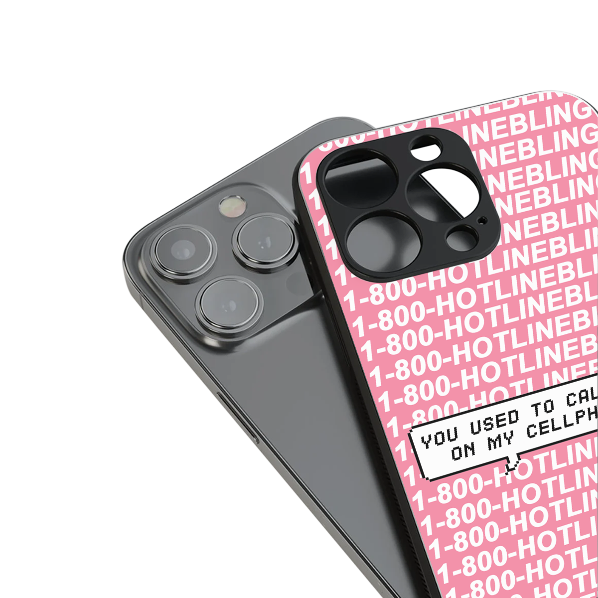 1800 hotline bling back phone cover | glass case for iphone 14 pro max
