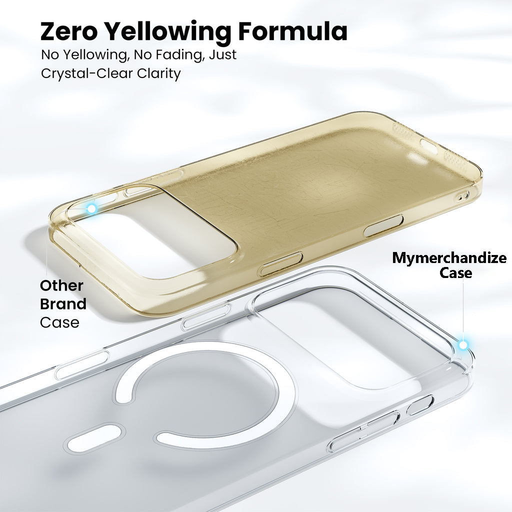 Anti Yellow Magsafe Clear Case for iPhone 17 Pro