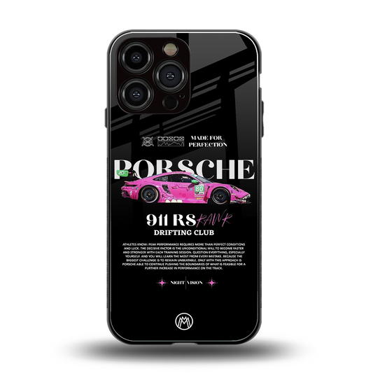 911 drifting club back phone cover | glass case for iphone 14 pro max