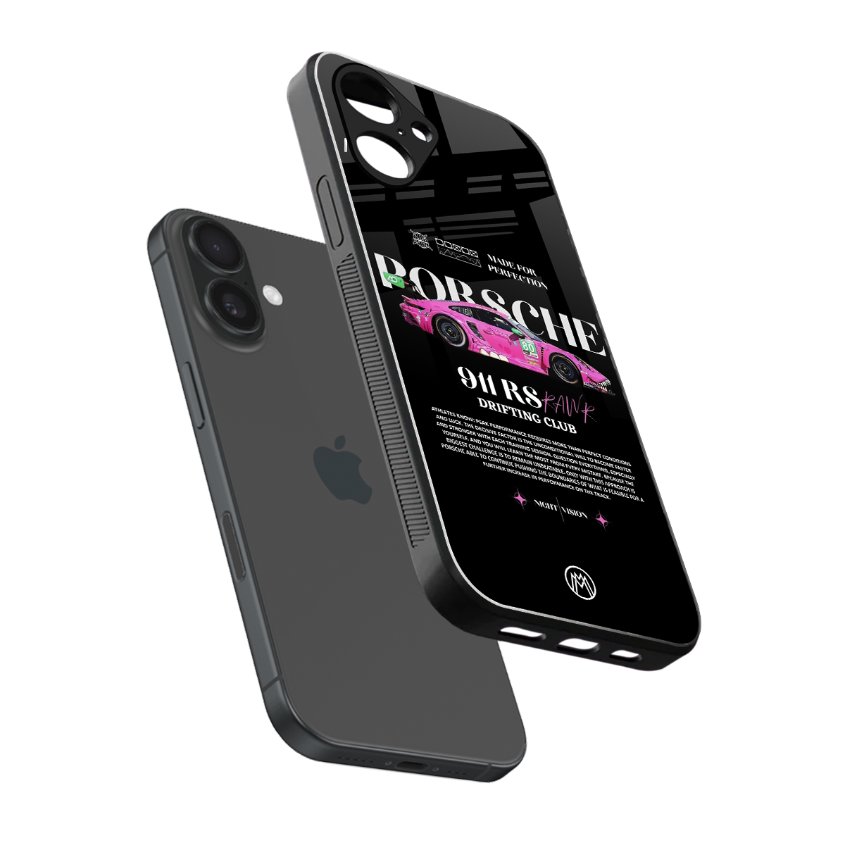 911 drifting club back phone cover | glass case for iphone 16