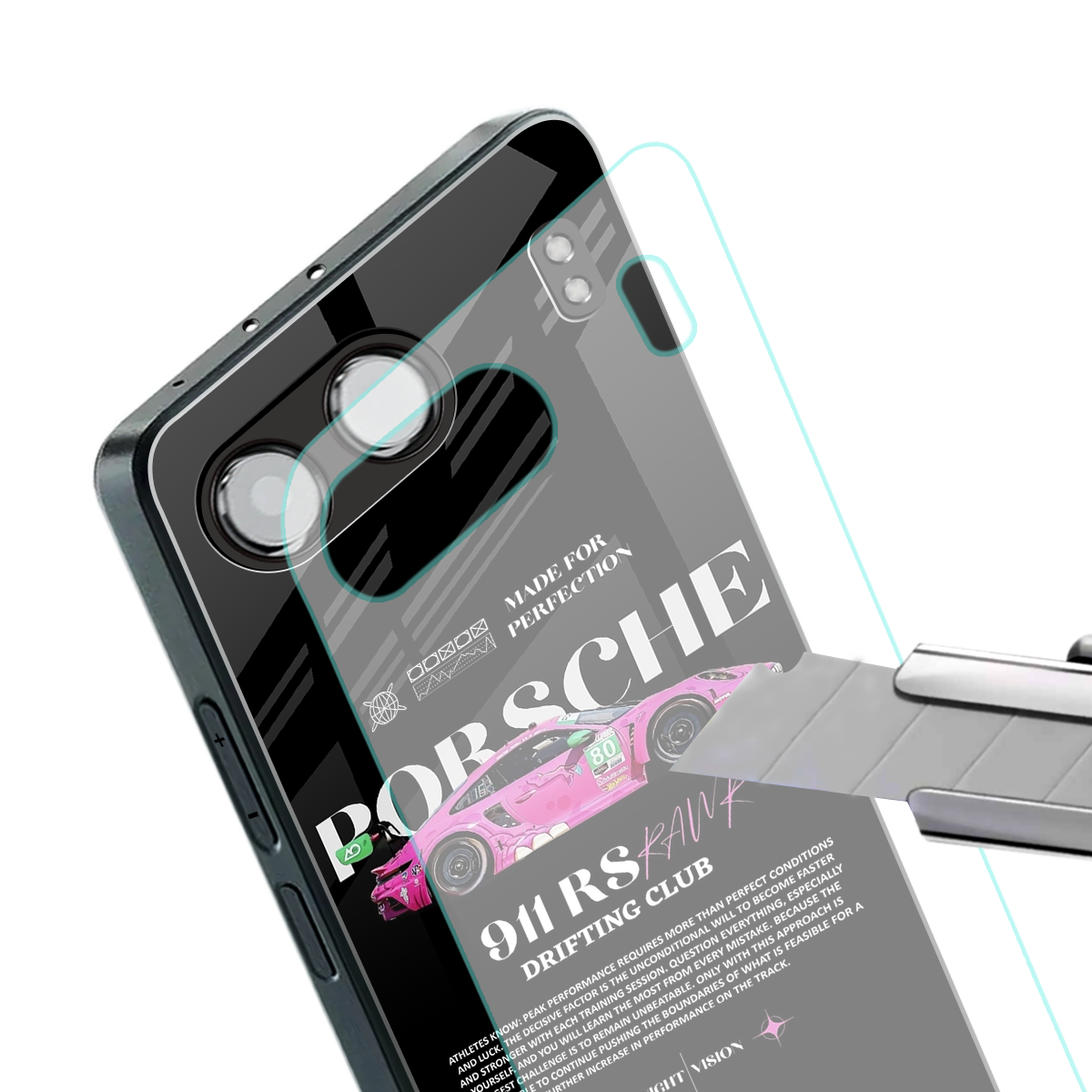 911 drifting club back phone cover | glass case for oneplus nord 4