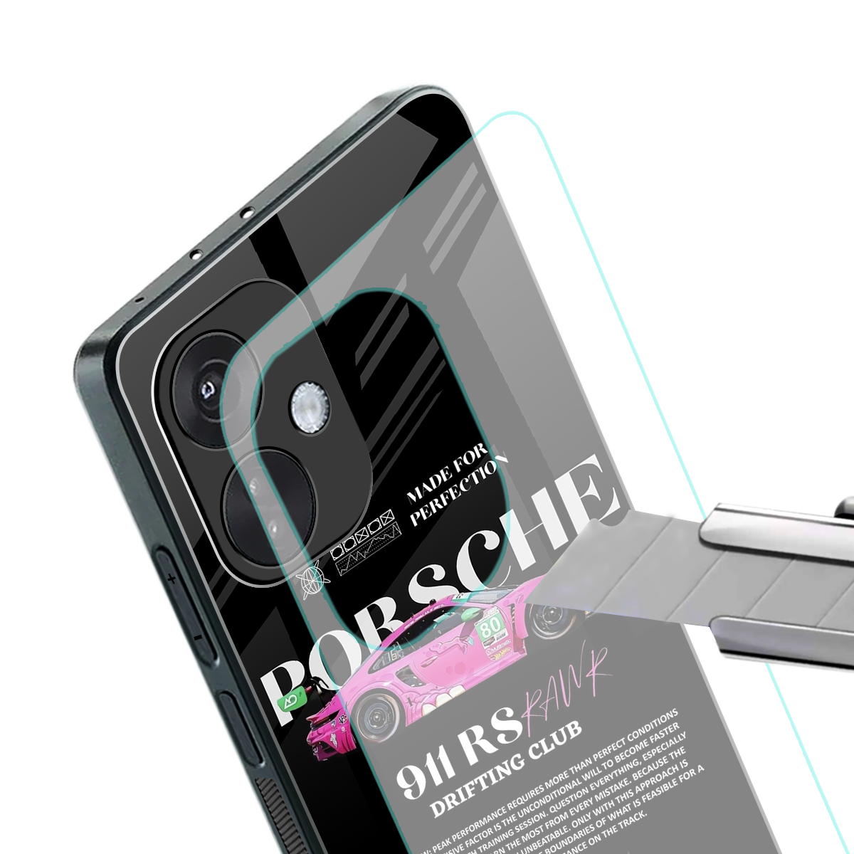 911 drifting club back phone cover | glass case for oneplus nord ce 3