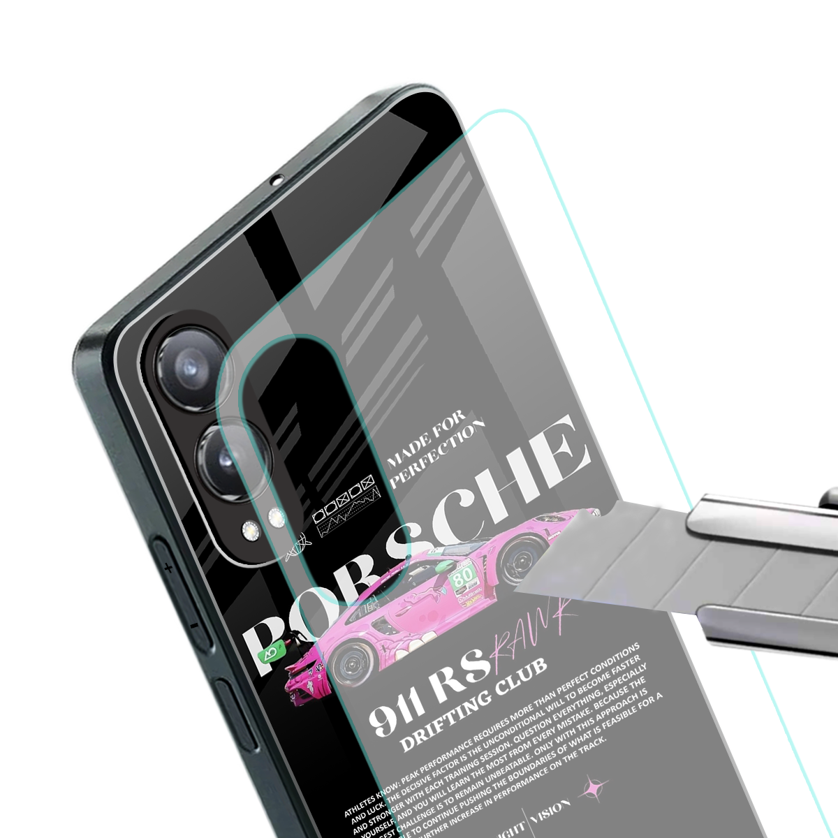 911 drifting club back phone cover | glass case for oneplus nord ce 4 lite