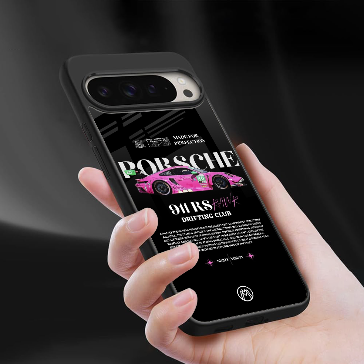 911 drifting club back phone cover | glass case for google pixel 9 pro