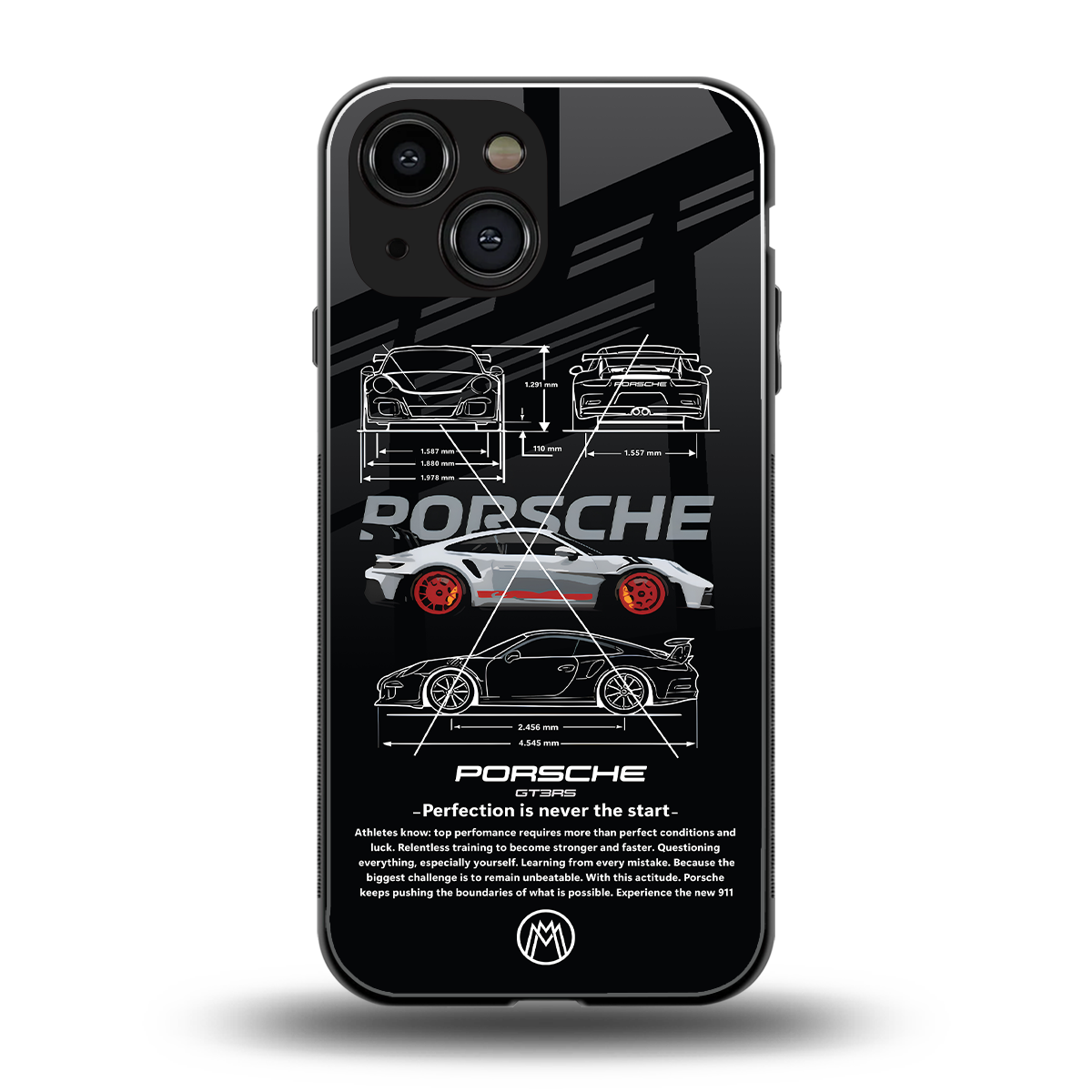 911 gt3 rs back phone cover | glass case for iphone 13 mini