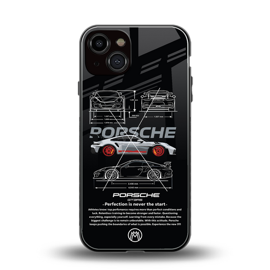 911 gt3 rs back phone cover | glass case for iphone 13