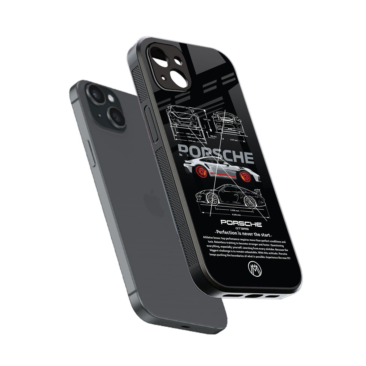 911 gt3 rs back phone cover | glass case for iphone 15 plus