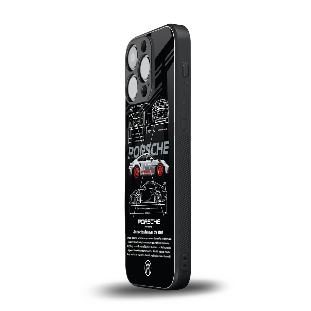911 gt3 rs back phone cover | glass case for iphone 14 pro