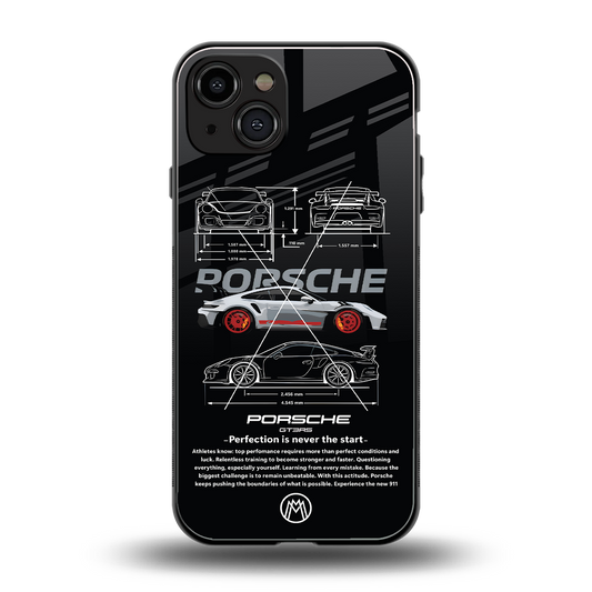 911 gt3 rs back phone cover | glass case for iphone 15
