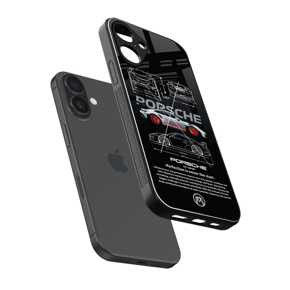 911 gt3 rs back phone cover | glass case for iphone 16 plus