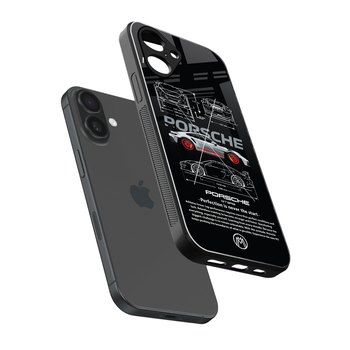 911 gt3 rs back phone cover | glass case for iphone 16