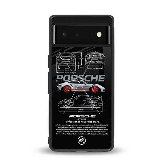 911 gt3 rs back phone cover | glass case for Google Pixel 6A