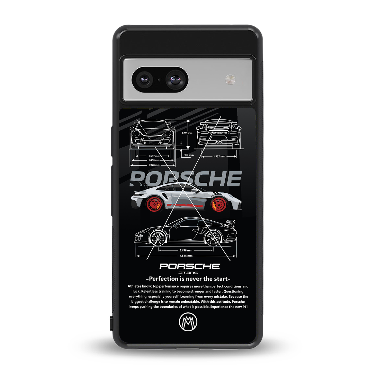 911 gt3 rs back phone cover | glass case for Google Pixel 7A