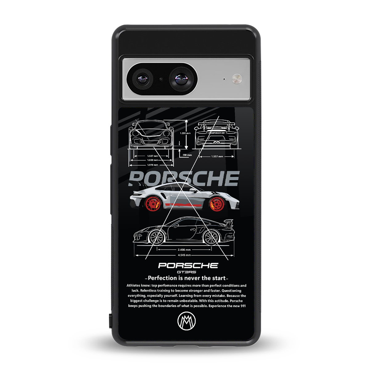 911 gt3 rs back phone cover | glass case for Google Pixel 8