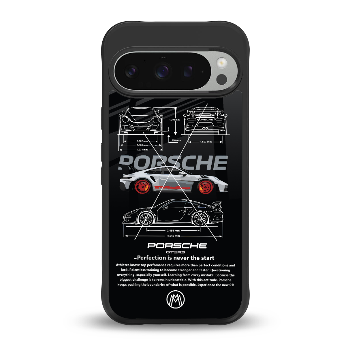 911 gt3 rs back phone cover | glass case for google pixel 9 pro xl