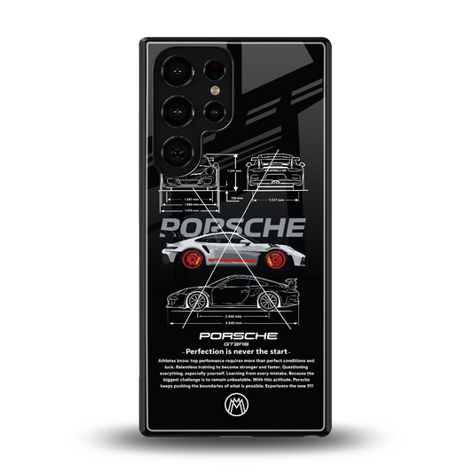 911 gt3 rs back phone cover | glass case for samsung galaxy s25 ultra