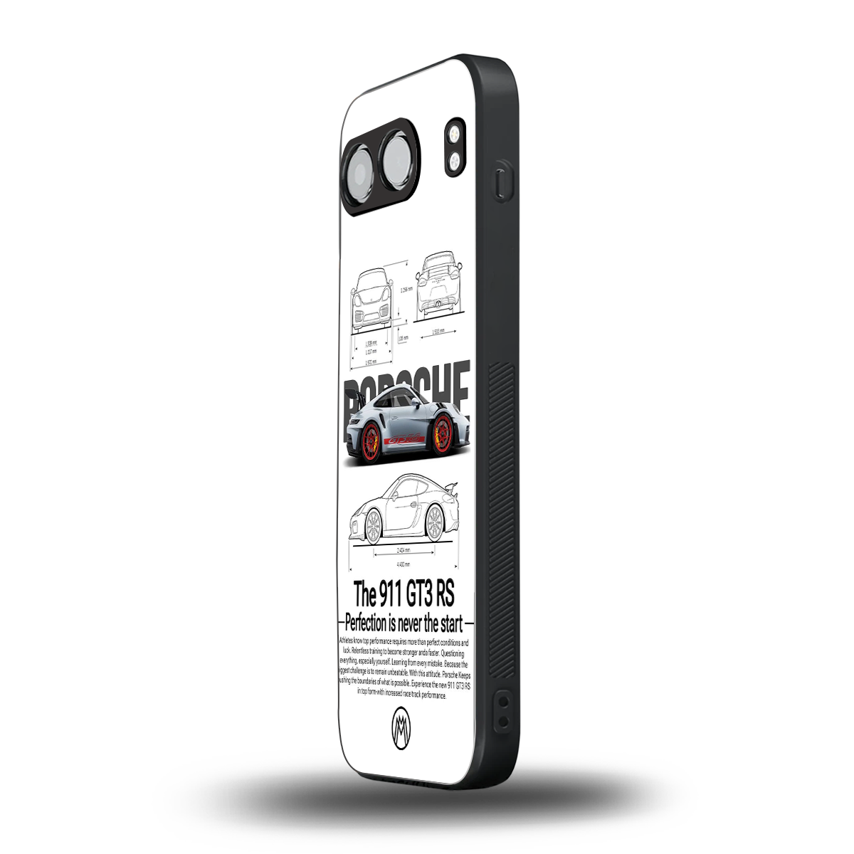 911 gt3 rs white back phone cover | glass case for oneplus nord 4