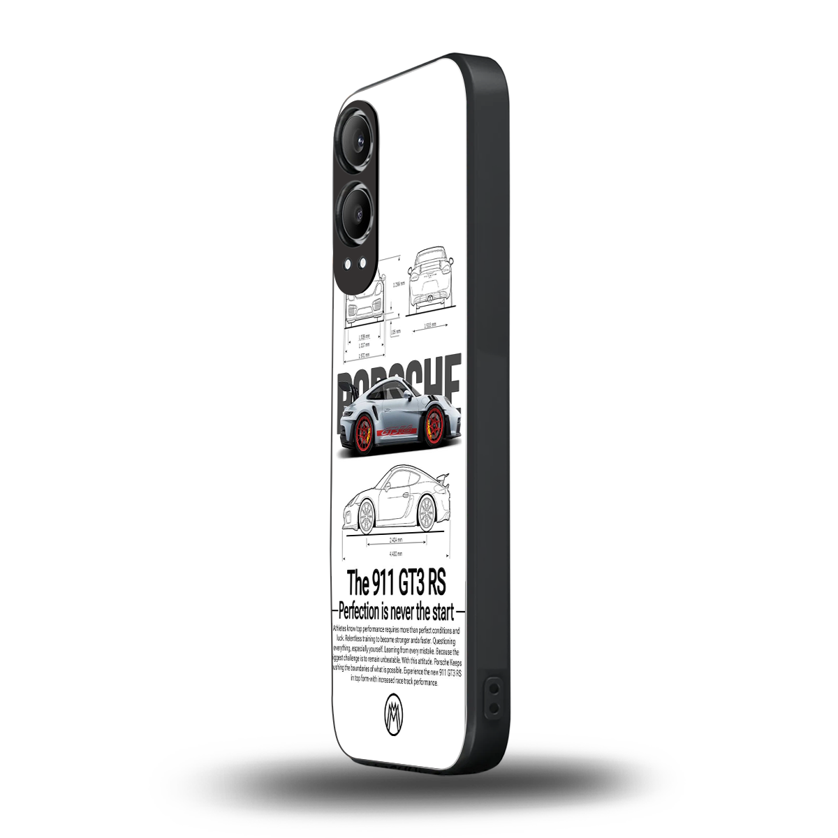911 gt3 rs white back phone cover | glass case for oneplus nord ce 4 lite