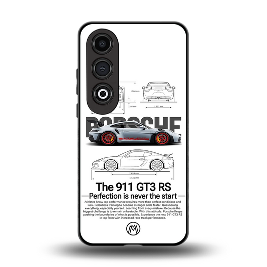 911 gt3 rs white back phone cover | glass case for oneplus nord ce 4