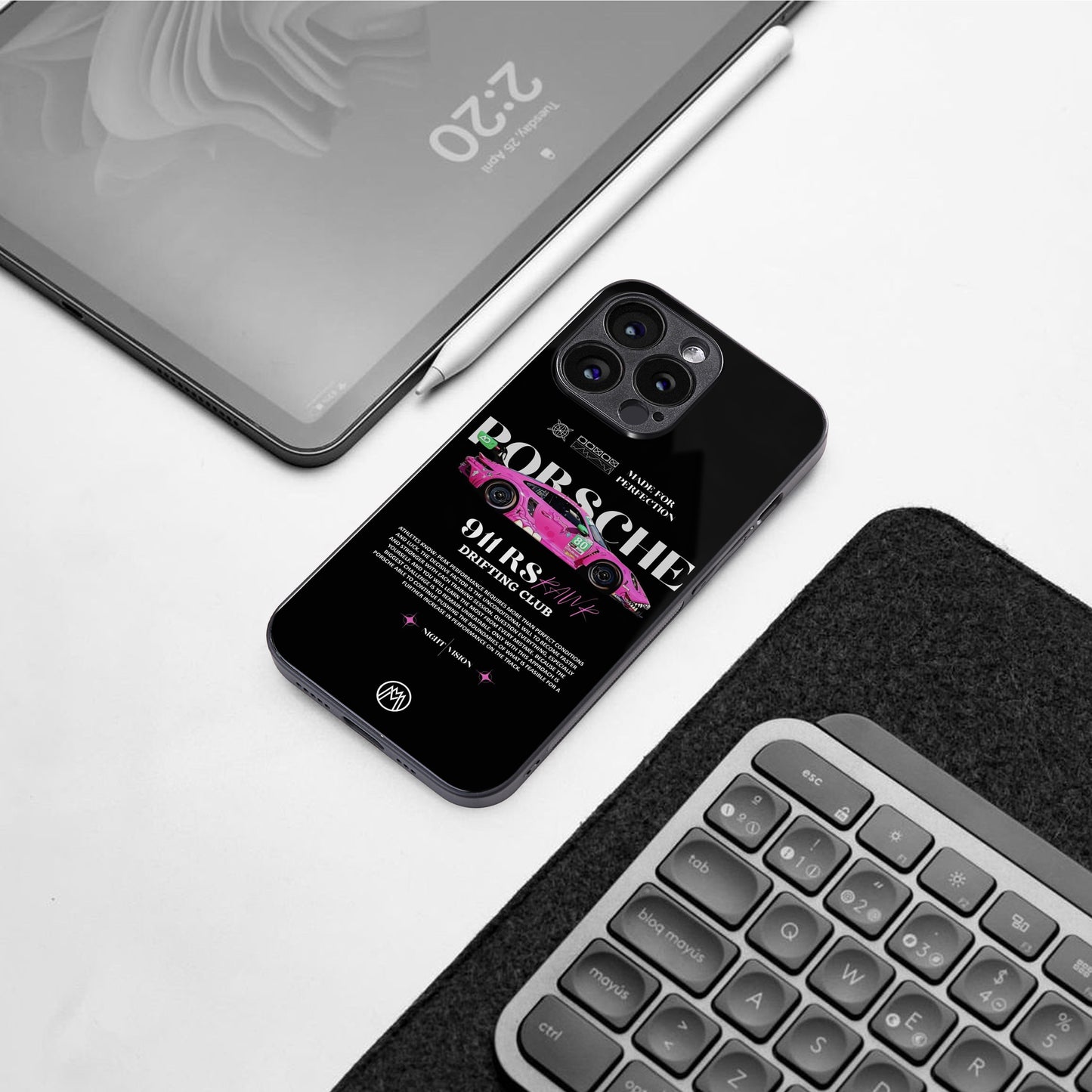 911 drifting club back phone cover | glass case for iphone 16