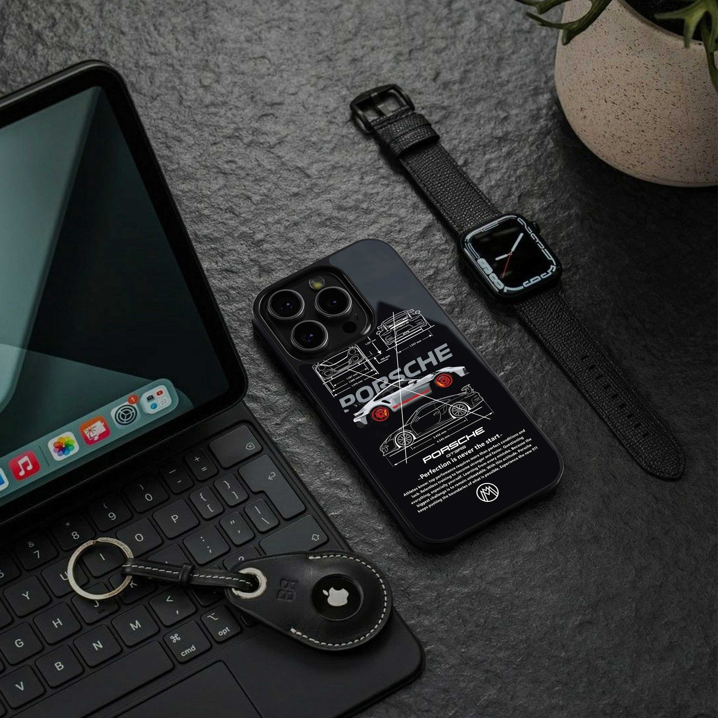 911 gt3 rs back phone cover | glass case for iphone 14 plus