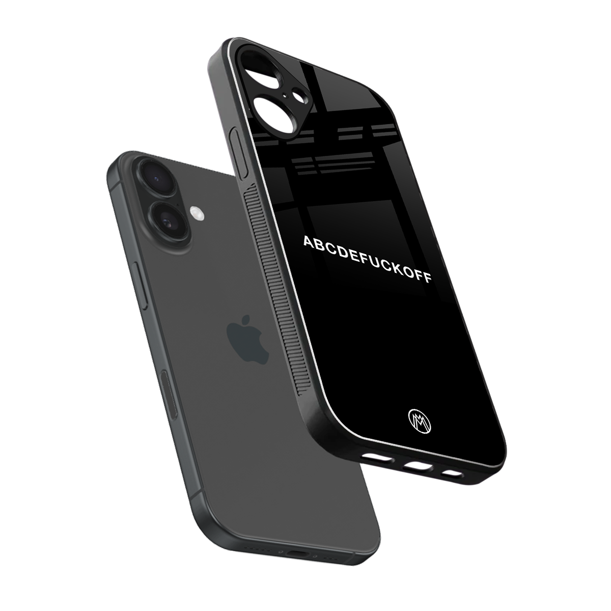 abcdefuckoff back phone cover | glass case for iphone 16 plus