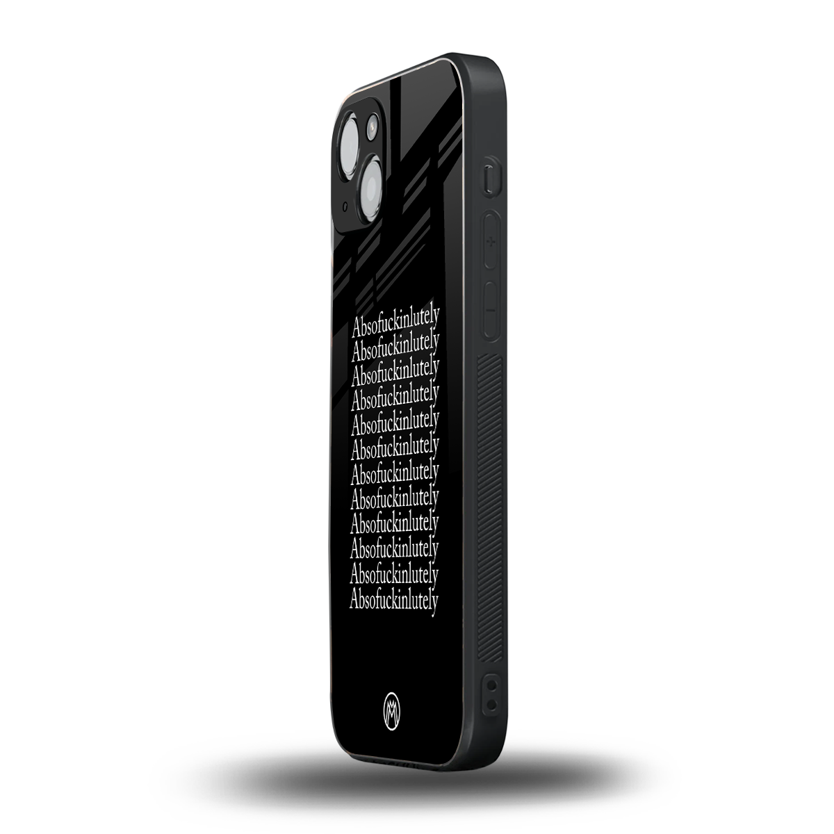 absofuckinlutely back phone cover | glass case for iphone 15 plus
