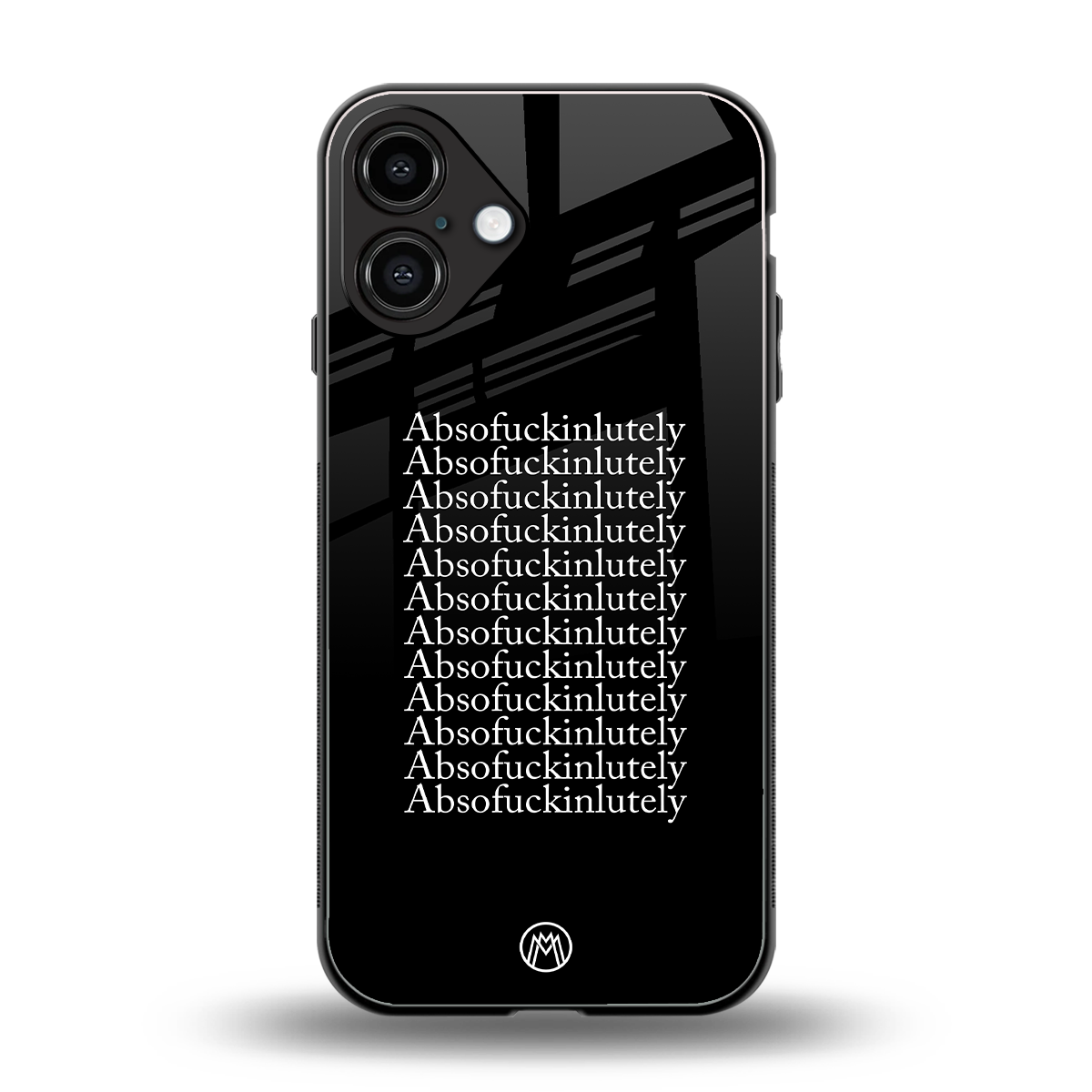 absofuckinlutely back phone cover | glass case for iphone 16 plus