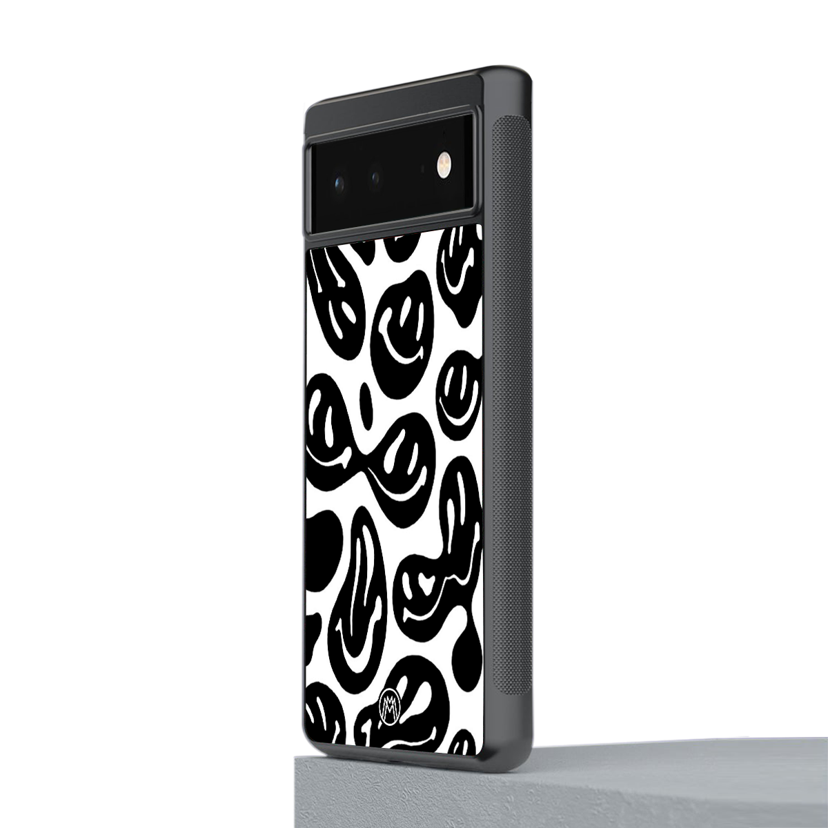 acid smiles bw back phone cover | glass case for Google Pixel 6A