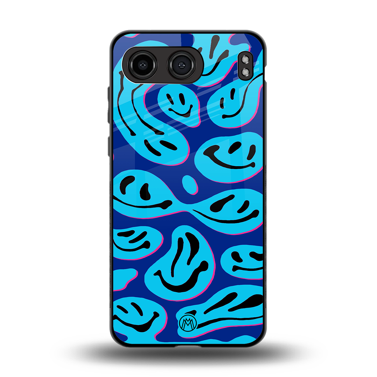 acid smiles blueberry edition back phone cover | glass case for oneplus nord 4