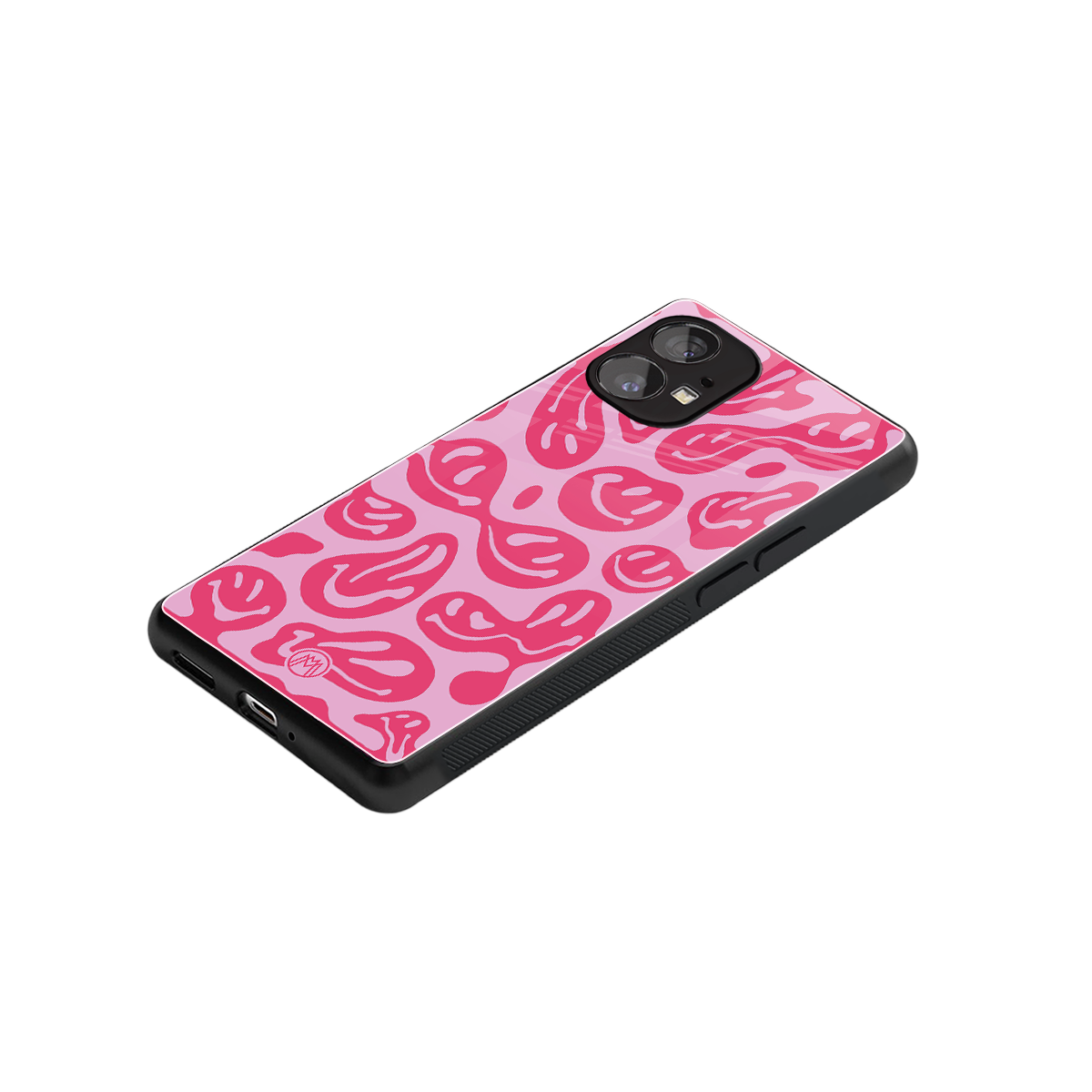 acid smiles bubblegum pink edition back phone cover | glass case for nothing phone 1