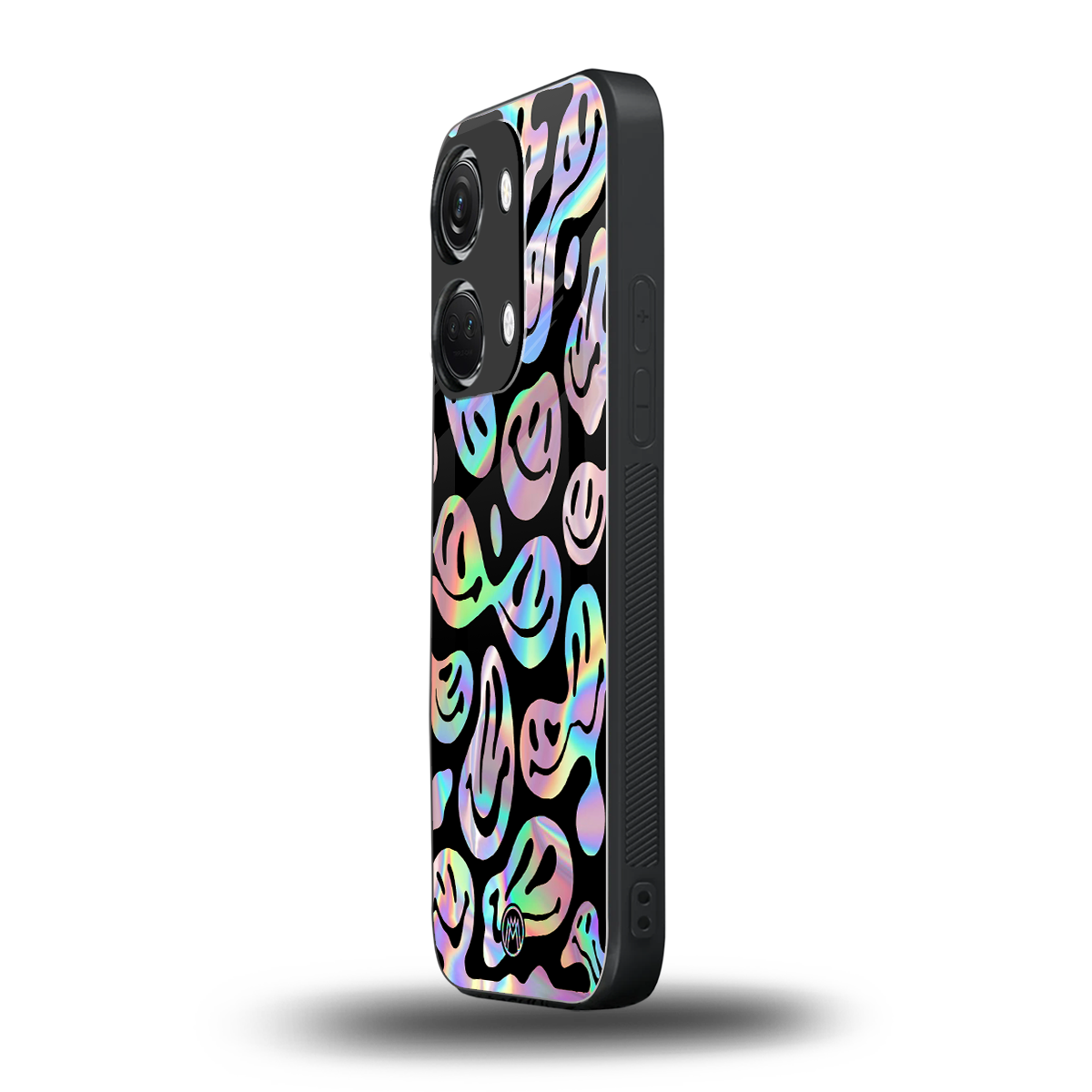 acid smiles chromatic edition back phone cover | glass case for oneplus nord 3