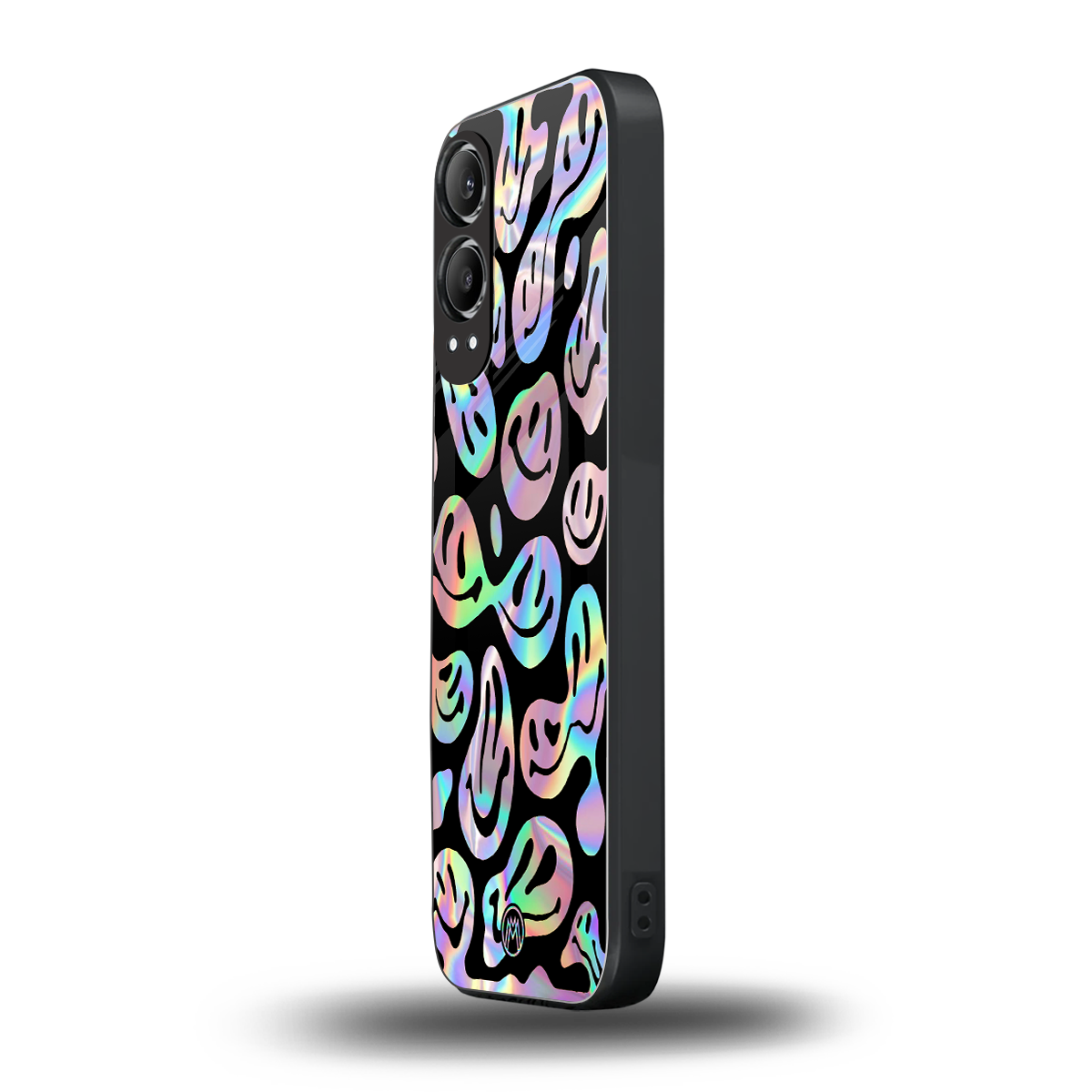 acid smiles chromatic edition back phone cover | glass case for oneplus nord ce 4 lite