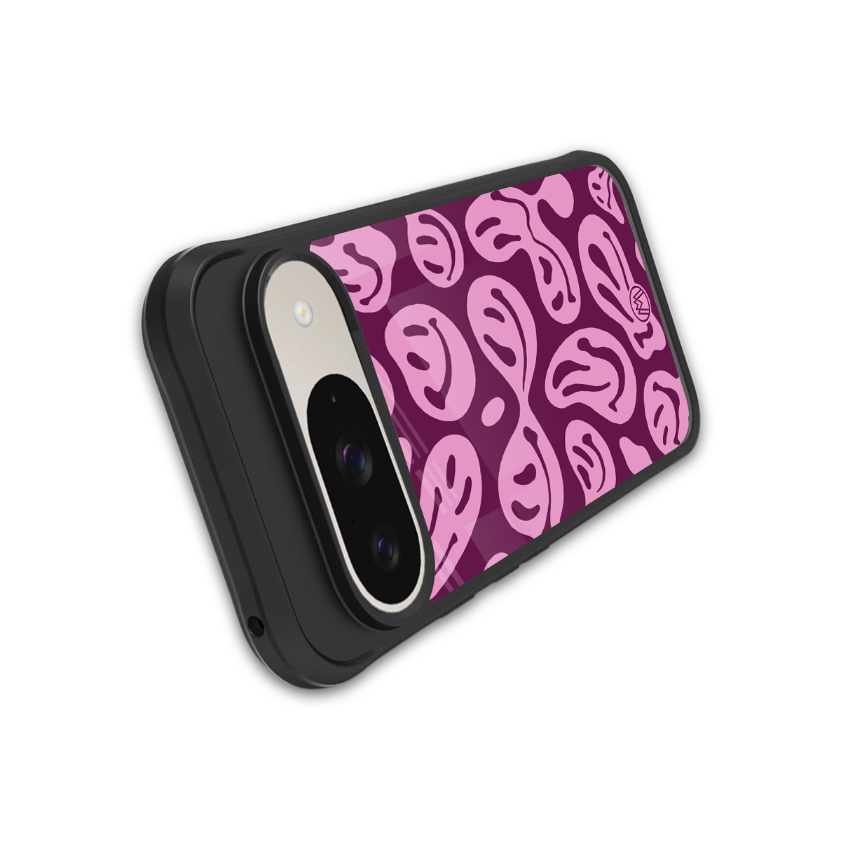 acid smiles grape edition back phone cover | glass case for google pixel 9