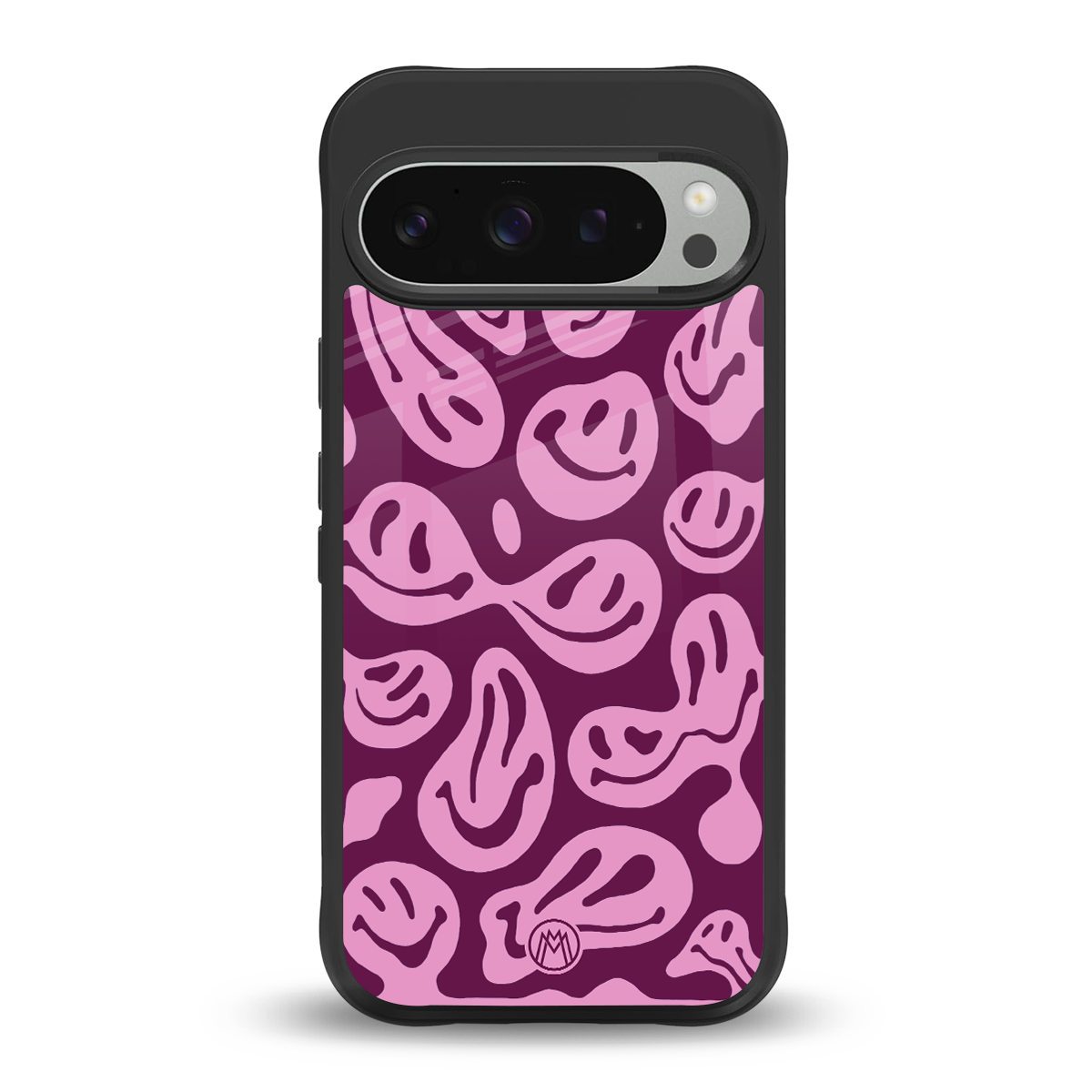 acid smiles grape edition back phone cover | glass case for google pixel 9 pro