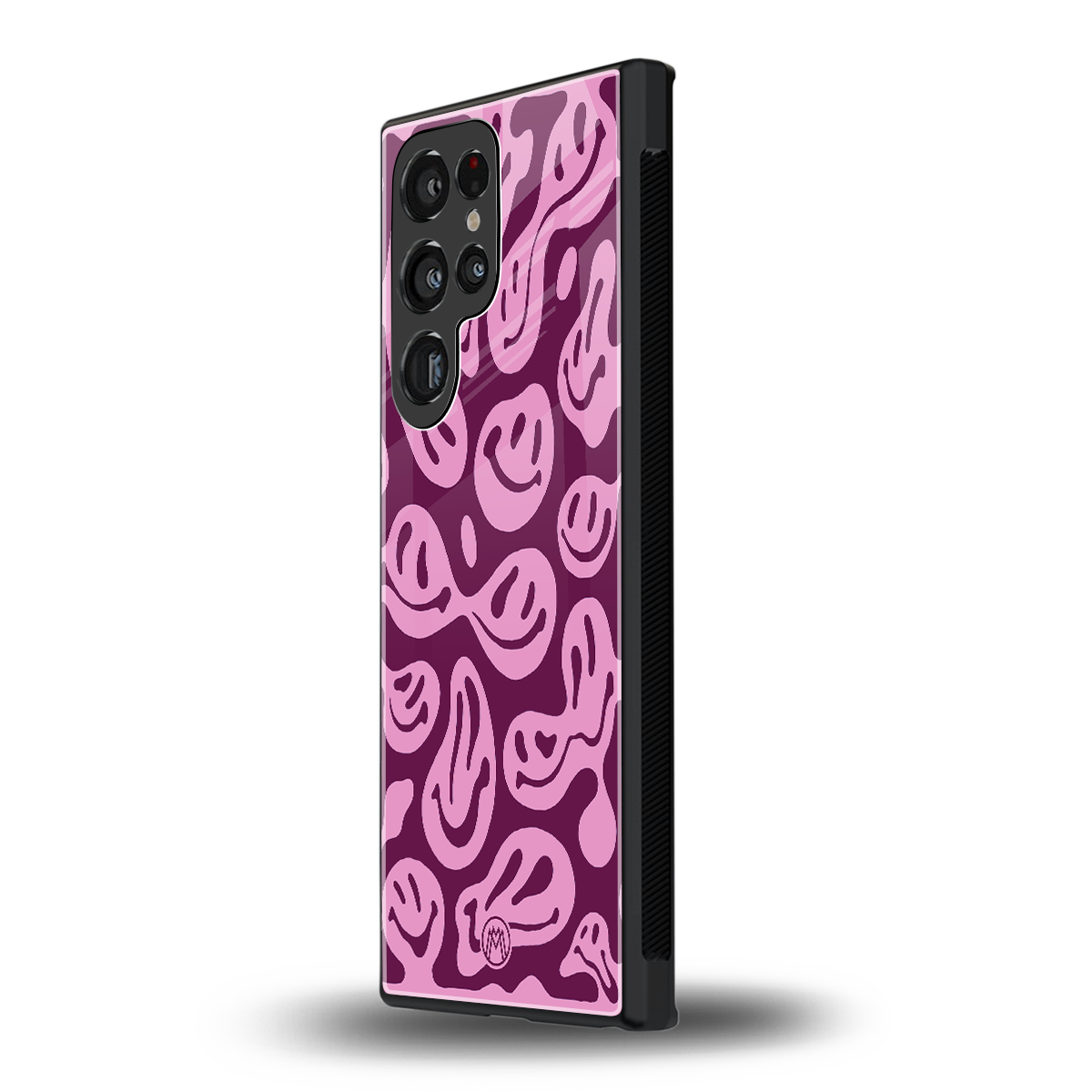 acid smiles grape edition back phone cover | glass case for samsung galaxy s24 ultra