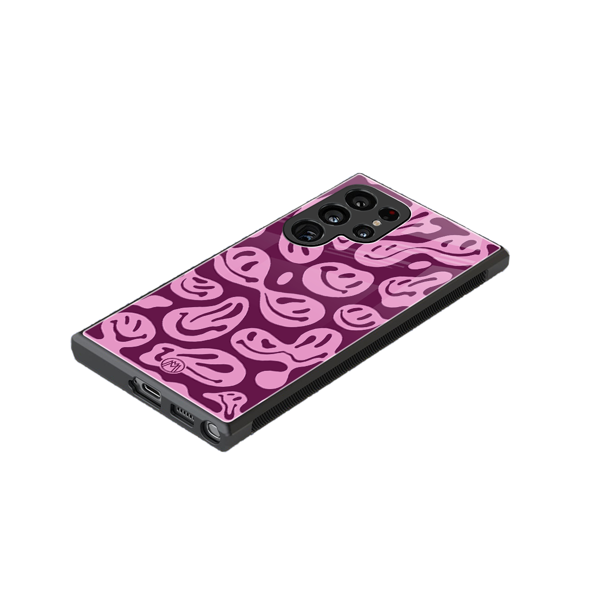 acid smiles grape edition back phone cover | glass case for samsung galaxy s24 ultra