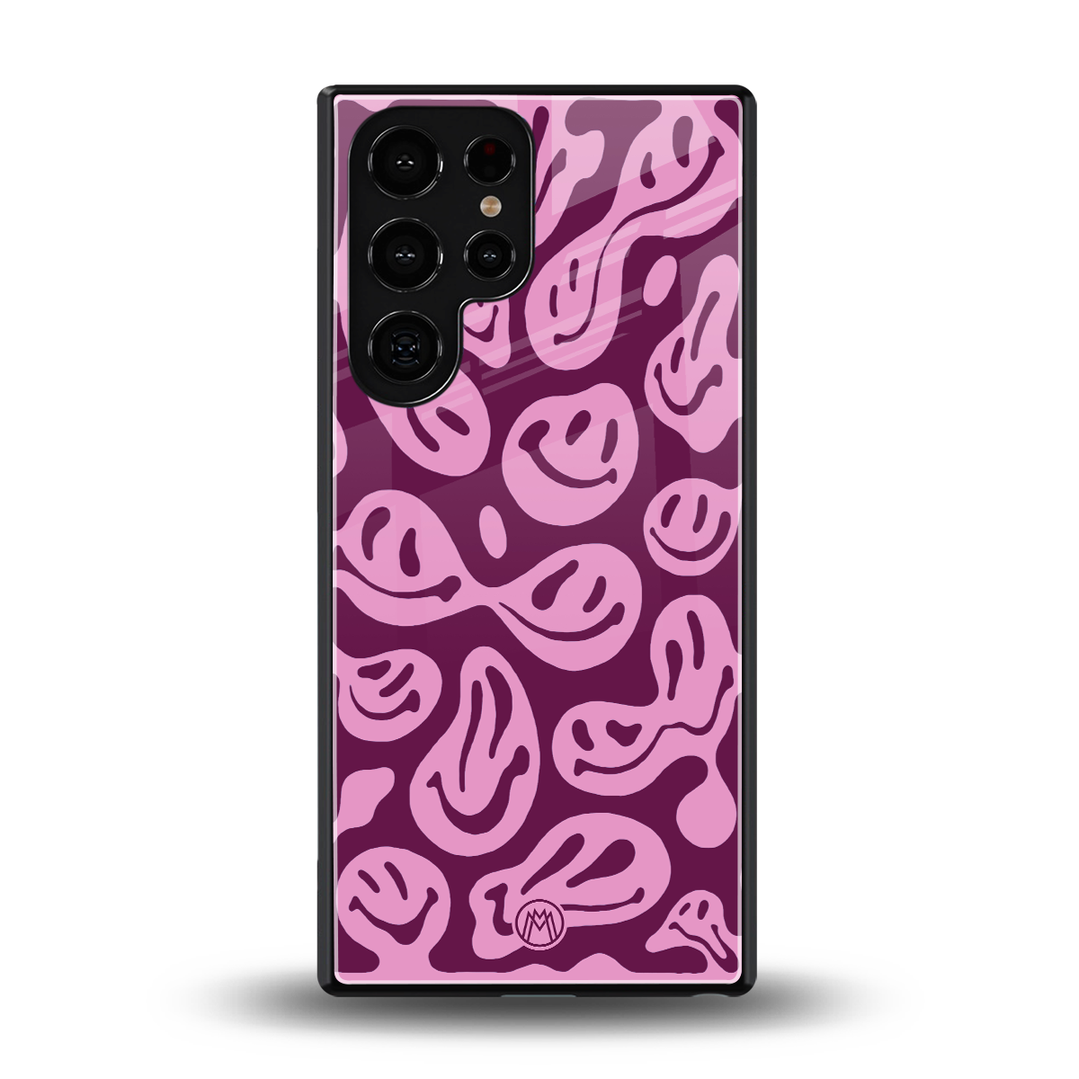 acid smiles grape edition back phone cover | glass case for samsung galaxy s25 ultra