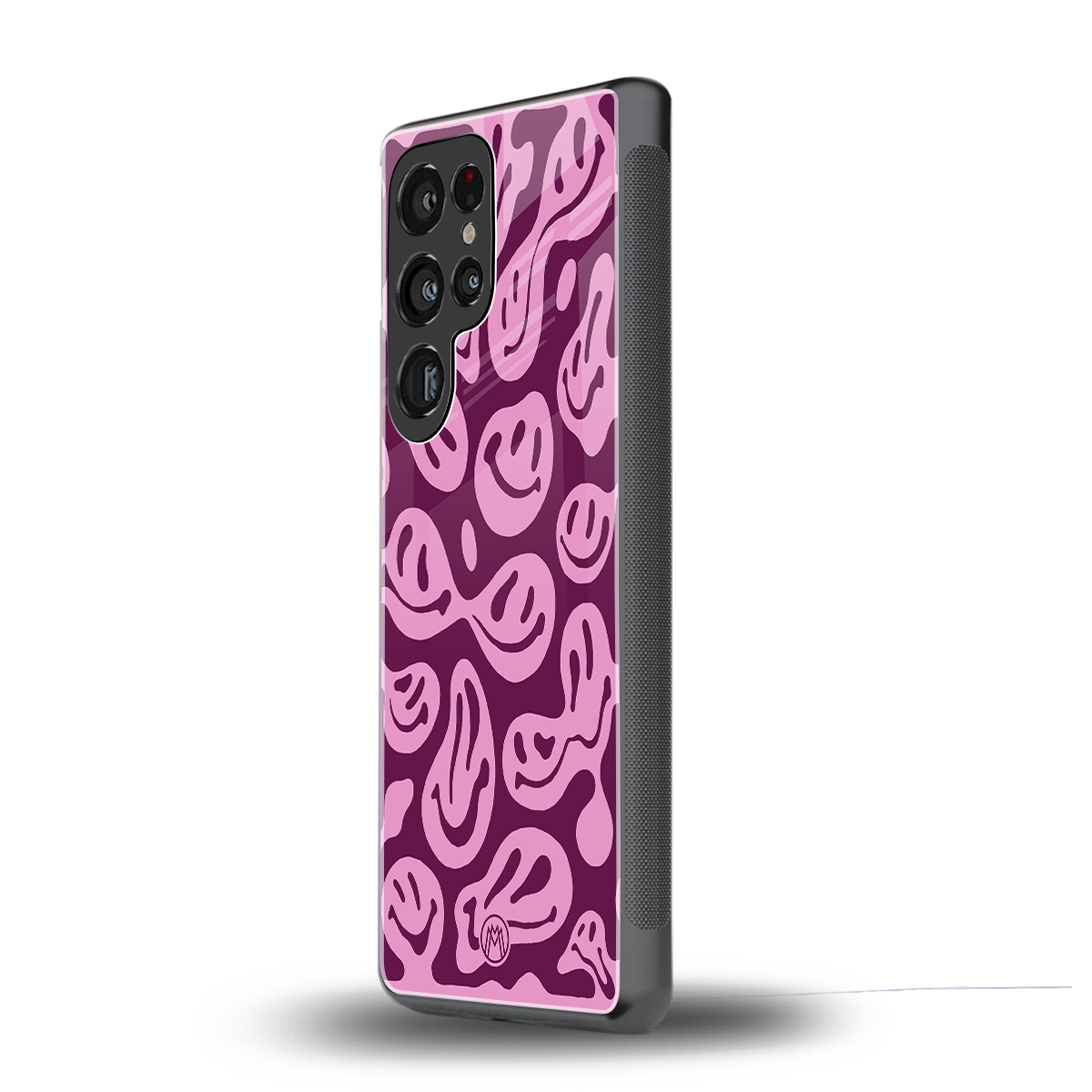 acid smiles grape edition back phone cover | glass case for samsung galaxy s25 ultra