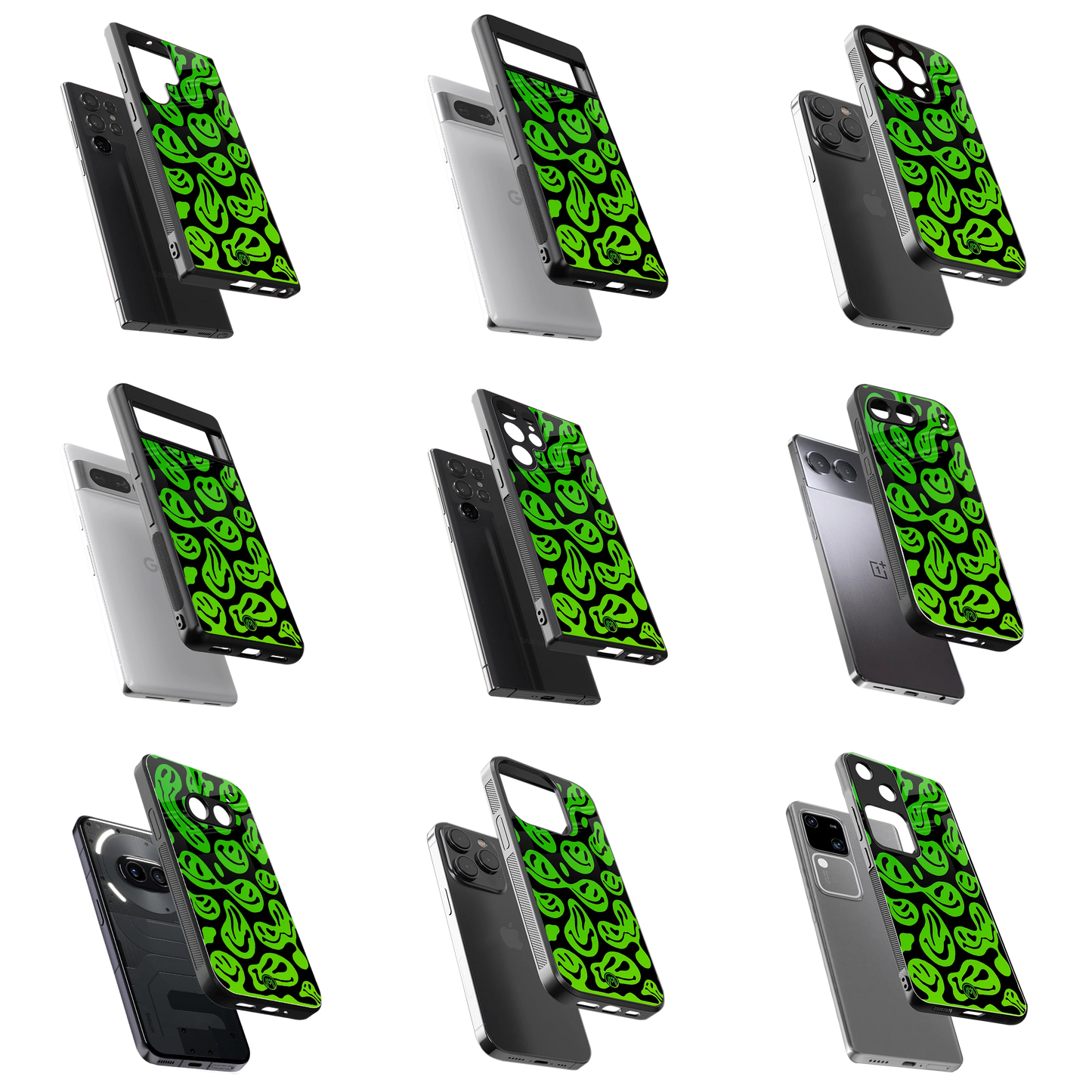 Durable Glass Back Mobile Case for iPhone, Samsung, OnePlus, Google Pixel, Redmi, Vivo, Oppo
