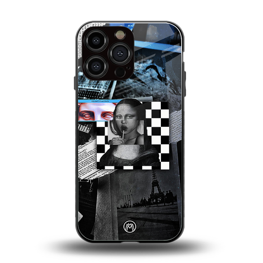 aesthetic mona lisa art back phone cover | glass case for iphone 14 pro max