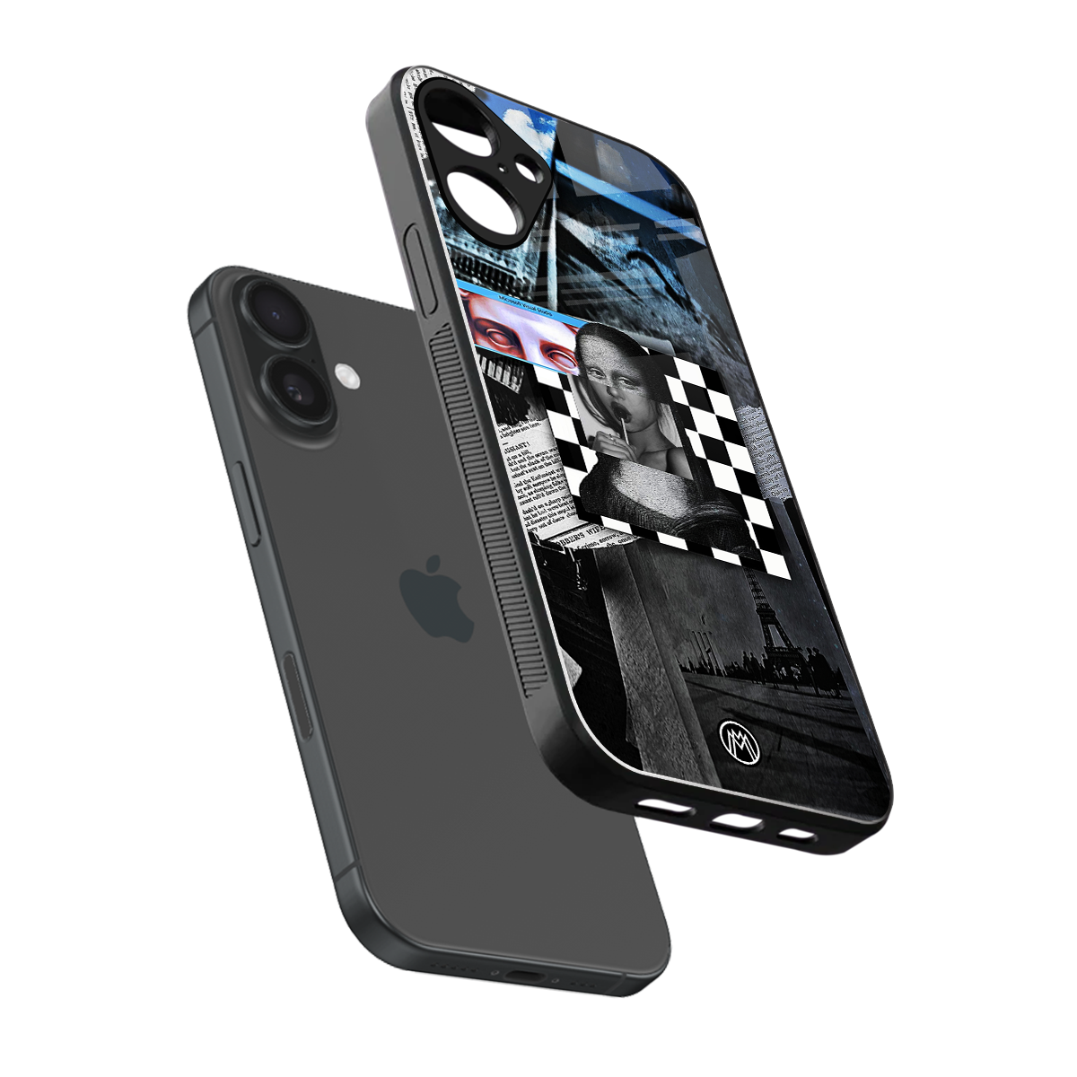 aesthetic mona lisa art back phone cover | glass case for iphone 16 plus