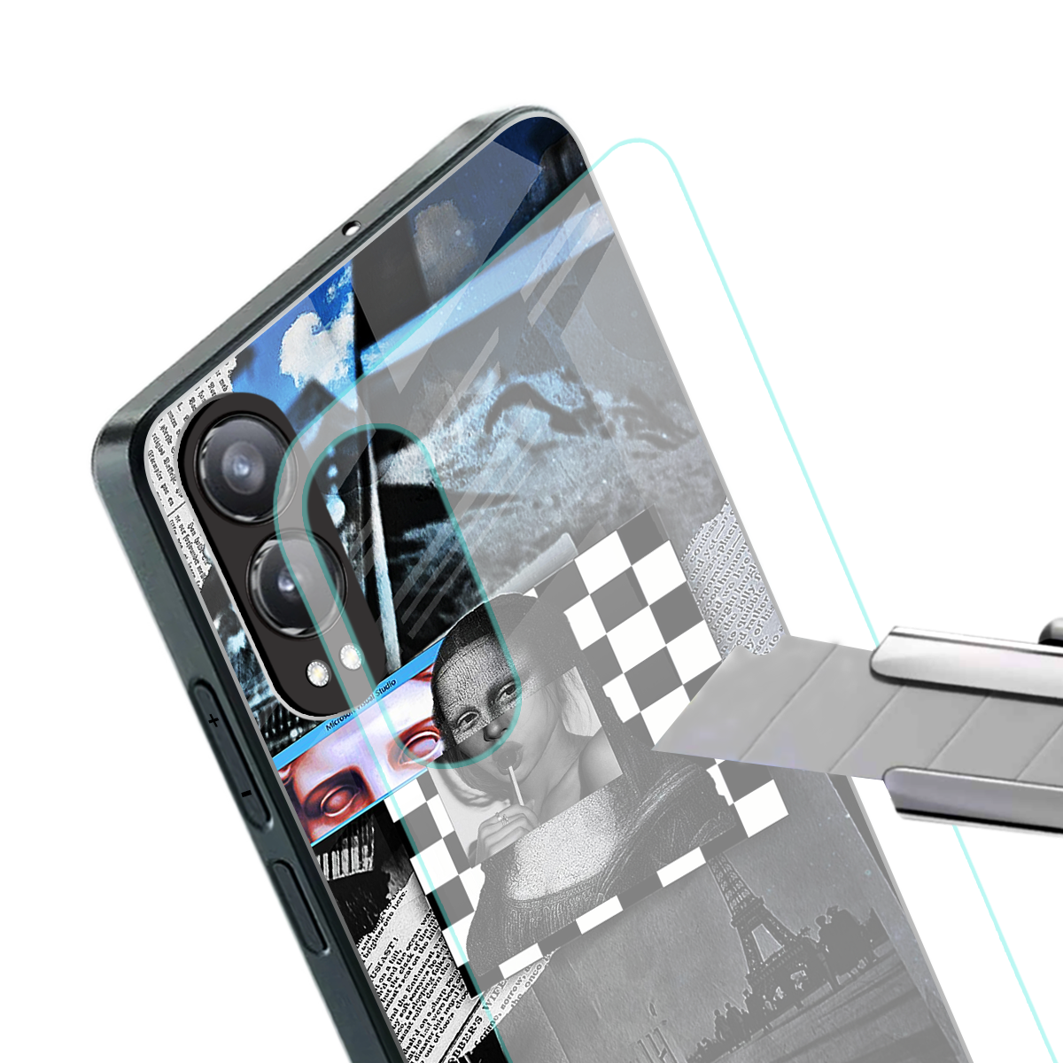 aesthetic mona lisa art back phone cover | glass case for oneplus nord ce 4 lite