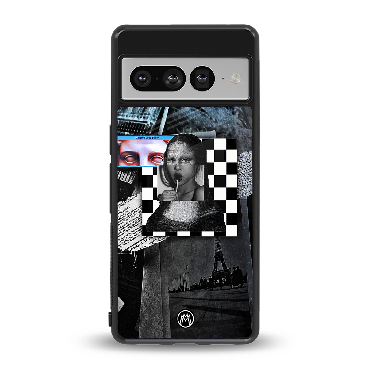 aesthetic mona lisa art back phone cover | glass case for google pixel 7 pro