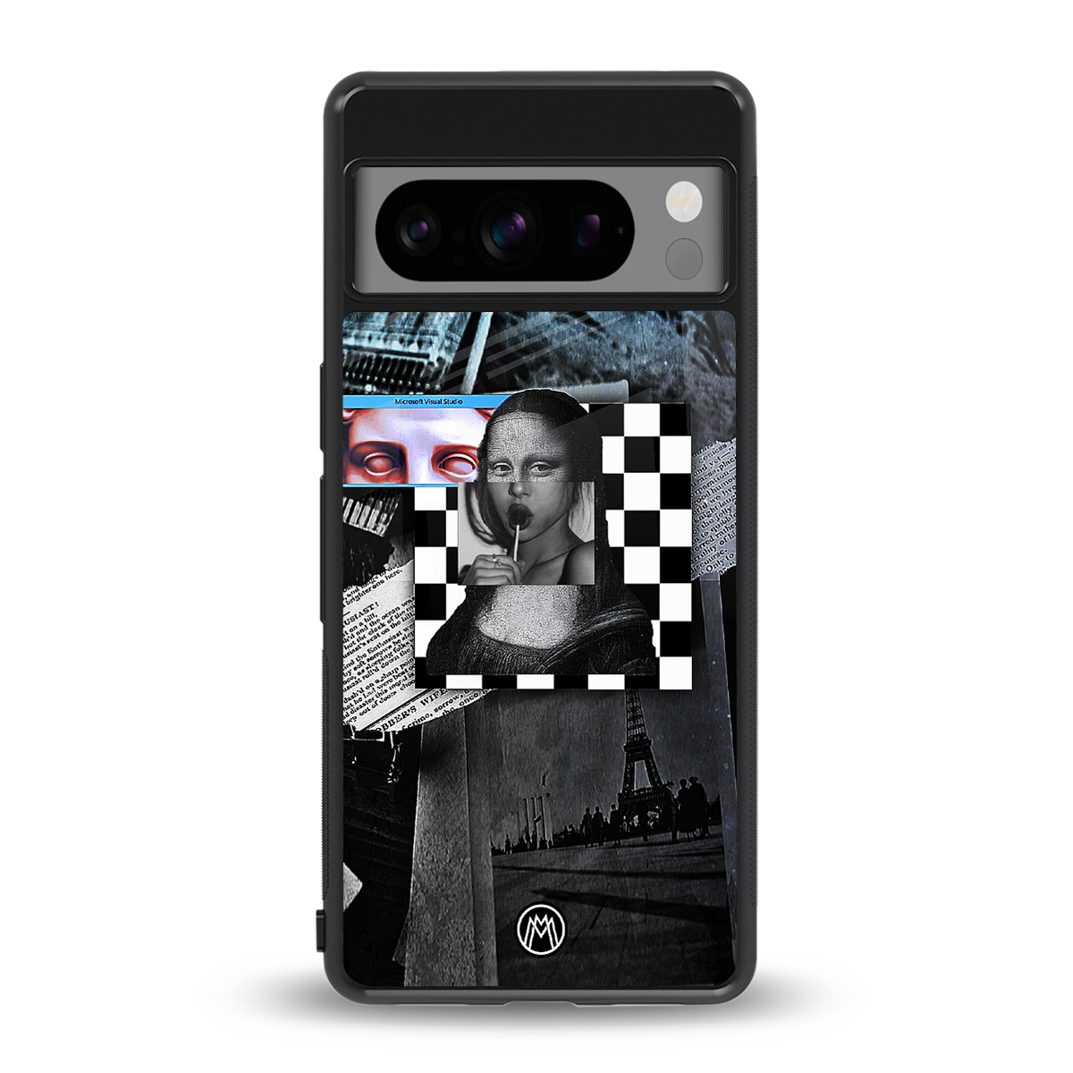 aesthetic mona lisa art back phone cover | glass case for google pixel 8 pro