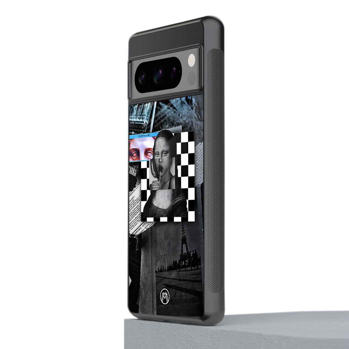 aesthetic mona lisa art back phone cover | glass case for google pixel 8 pro