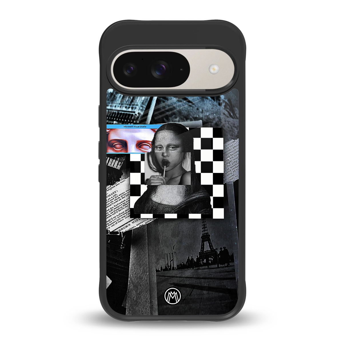 aesthetic mona lisa art back phone cover | glass case for google pixel 9