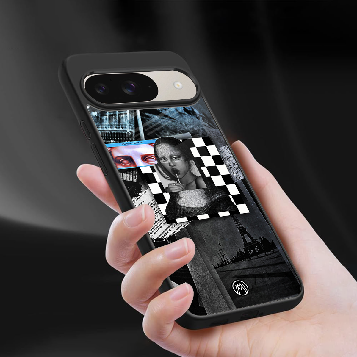 aesthetic mona lisa art back phone cover | glass case for google pixel 9