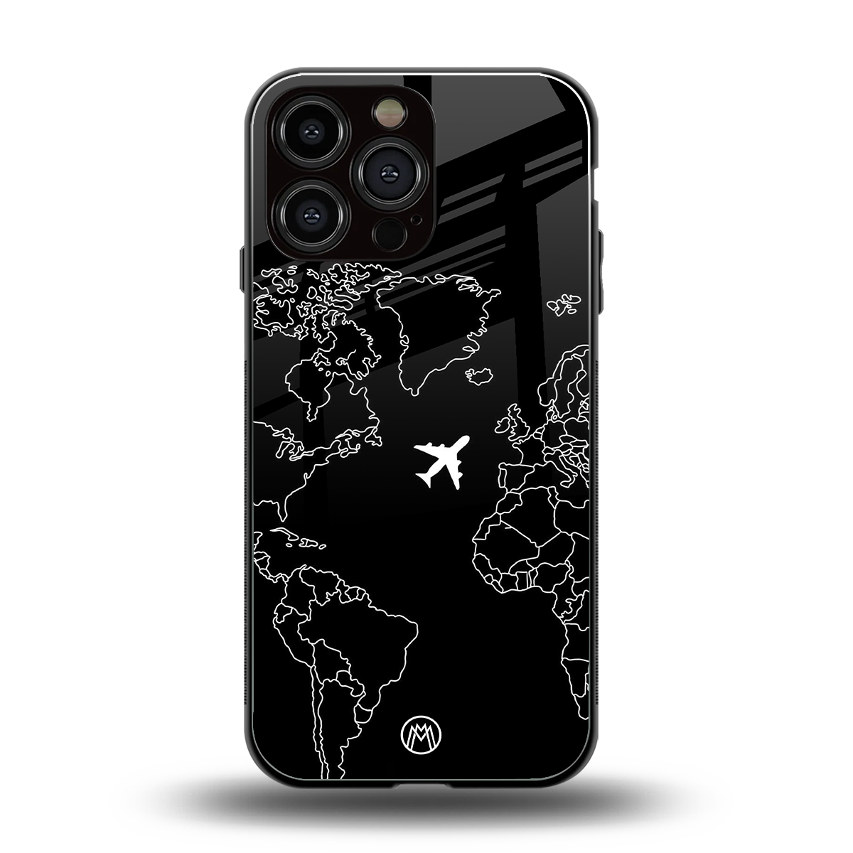 airplane flying wanderlust back phone cover | glass case for iphone 14 pro max
